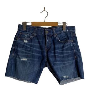 Banana Republic Women's Cut Off Boyfriend Fit Denim Shorts